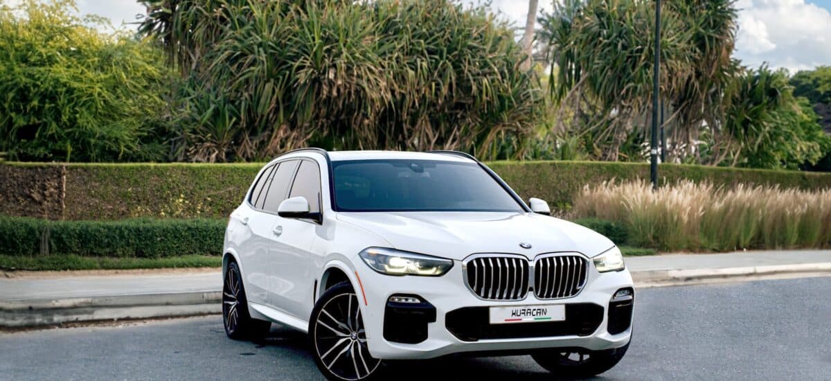 Rent White BMW X5 in Dubai