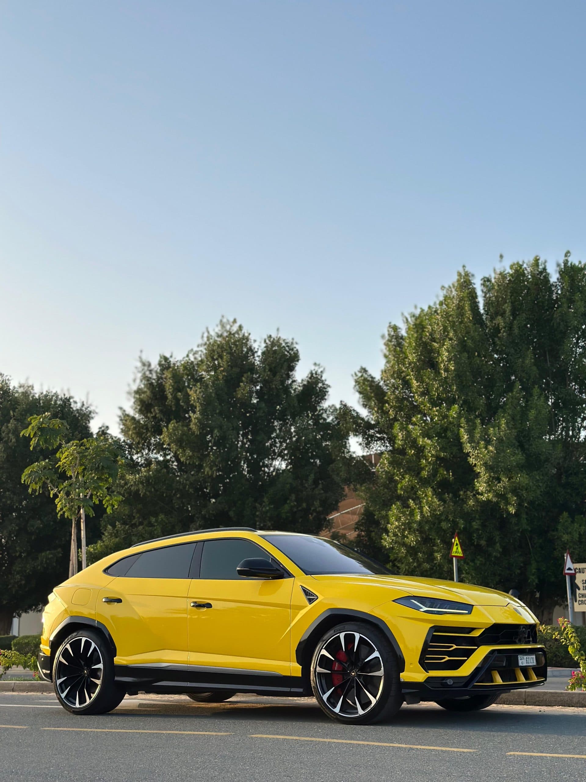 Rent Yellow Lamborghini Urus Dubai gallery photo 2