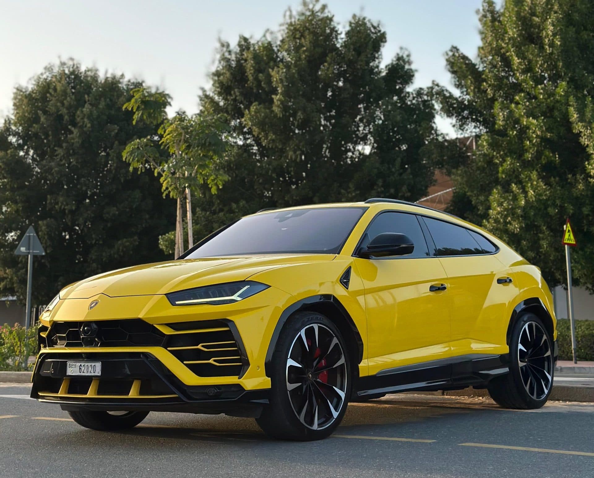 Rent Yellow Lamborghini Urus Dubai gallery photo 1