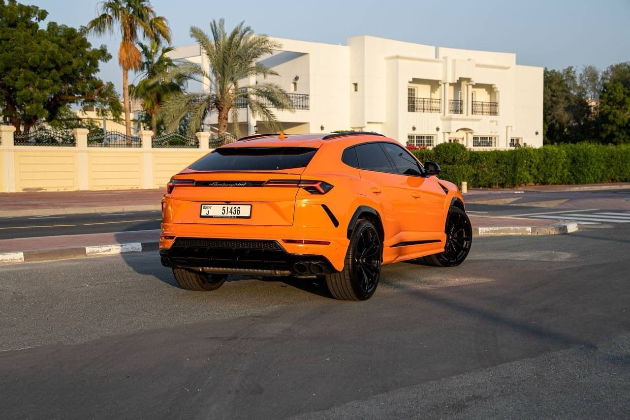 Rent Lamborghini Urus Orange in Dubai gallery photo 4