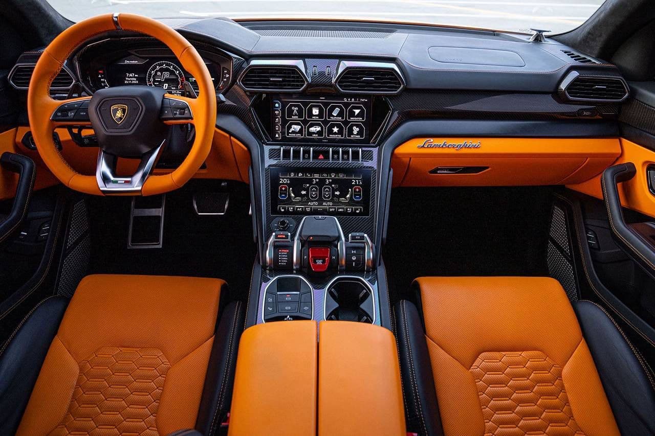 Rent Lamborghini Urus Orange in Dubai gallery photo 2