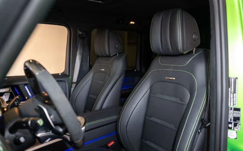 Rent Green Mercedes G63 in Dubai gallery photo 3