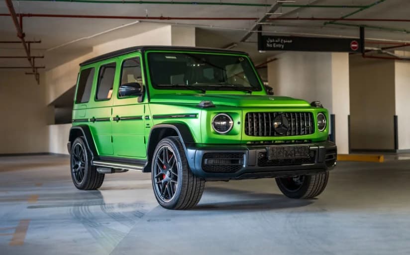 Rent Green Mercedes G63 in Dubai