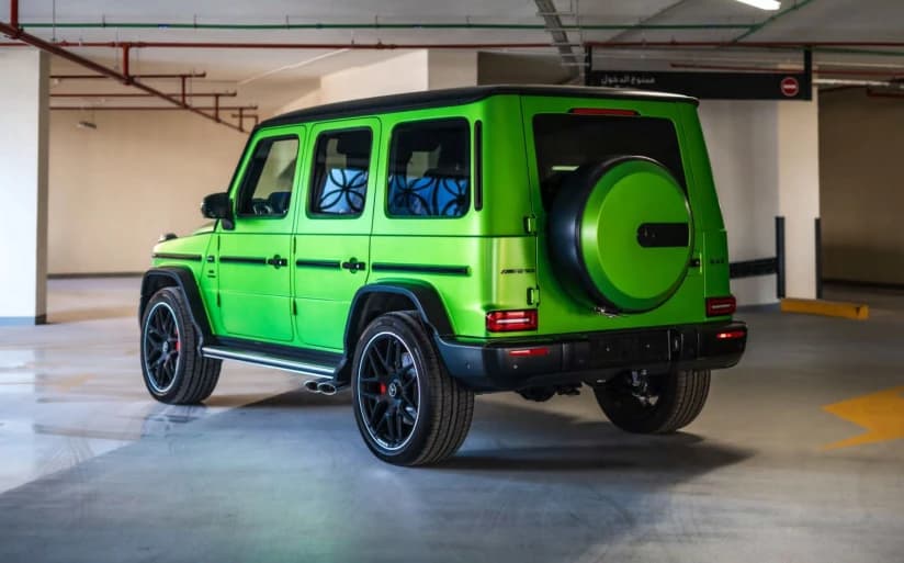 Rent Green Mercedes G63 in Dubai gallery photo 4