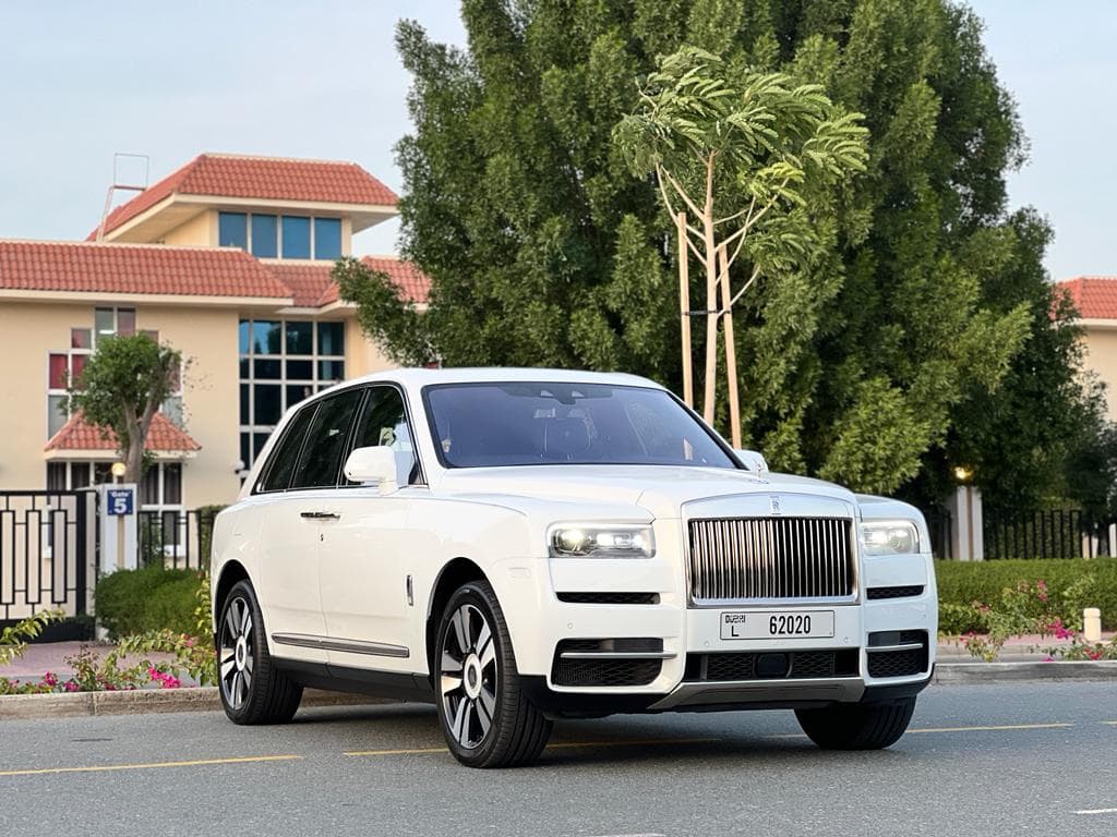 Rent White Rolls Royce Cullinan Dubai gallery photo 1