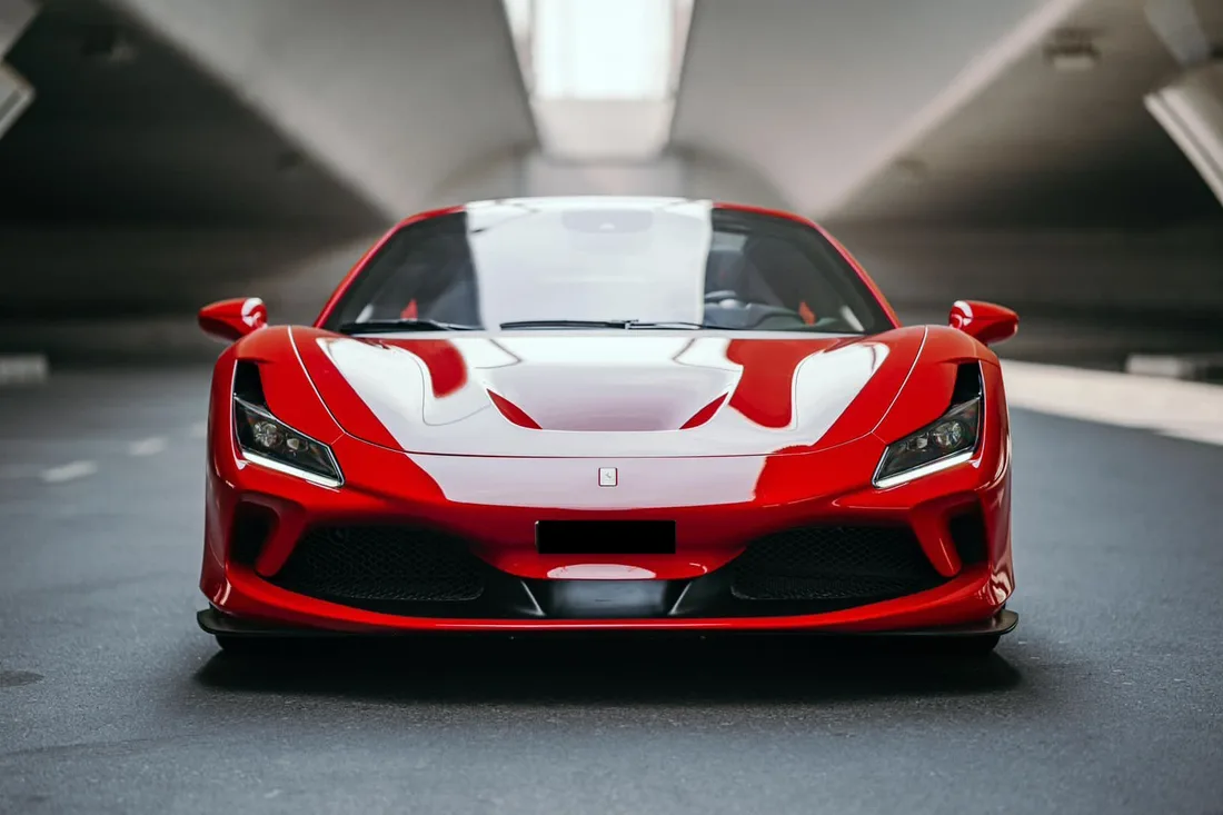 Ferrari F8 rental listing