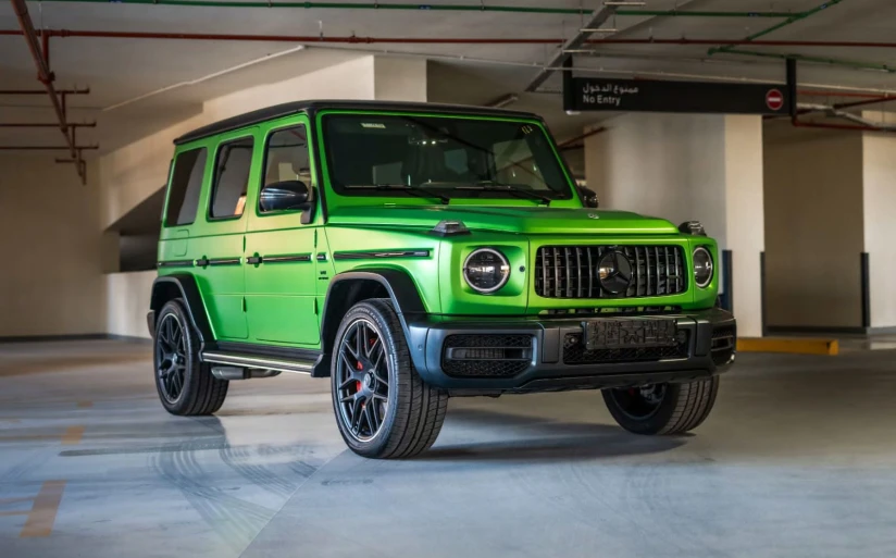 Rent Green Mercedes G63 in Dubai